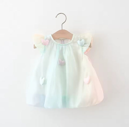 Vestido bebé • corazones 3D