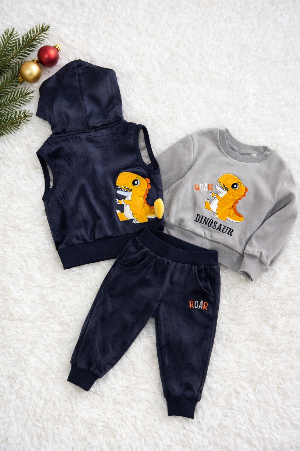 Conjunto 3 Pzs para niño • Marino (ligero calientito)