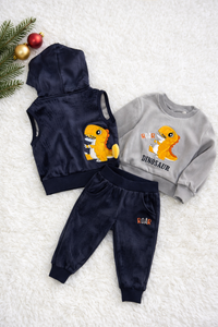 Conjunto 3 Pzs para niño • Marino (ligero calientito)