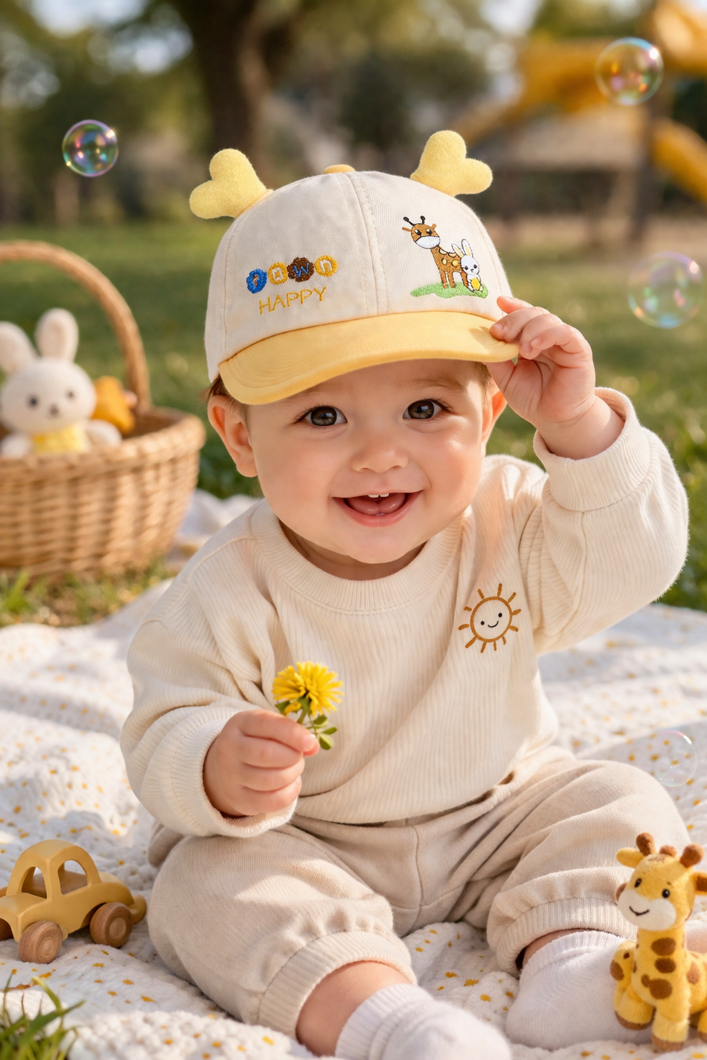Gorra bebé • Jirafa